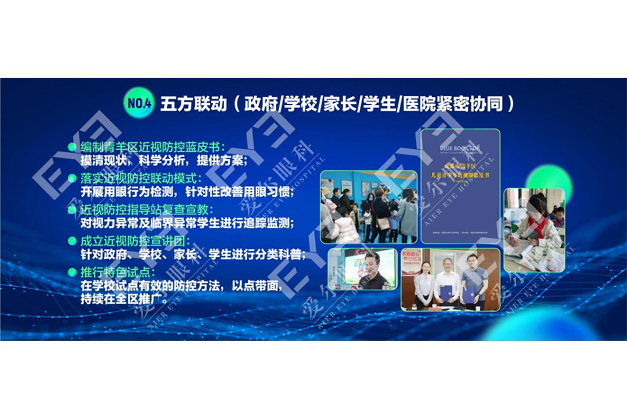 青羊區形成了“政府 學校 家長 學生 醫院”五方合力戰線。愛爾眼科視光研究所供圖
