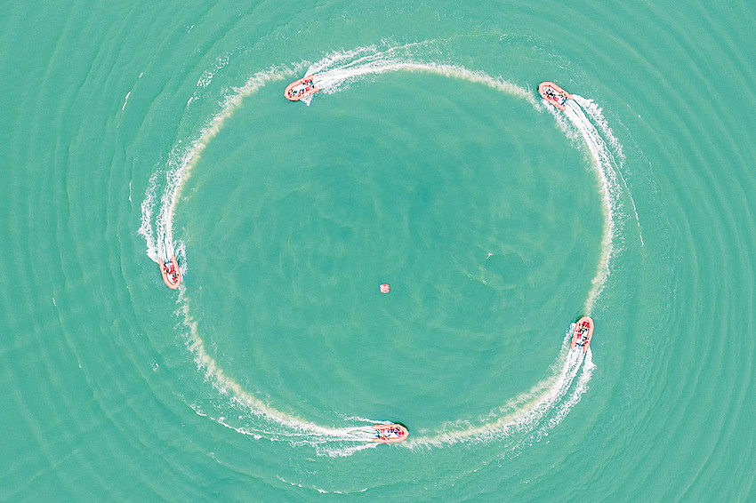 四川眉山防汛救災實戰演練。四川省眉山市消防救援支隊供圖