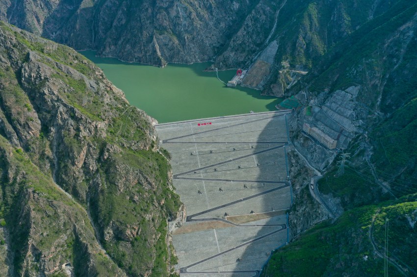 長河壩大壩。大唐甘孜水電公司供圖