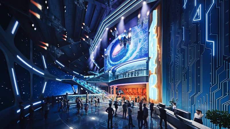 元宇宙線下場景。青白江區委宣傳部供圖 