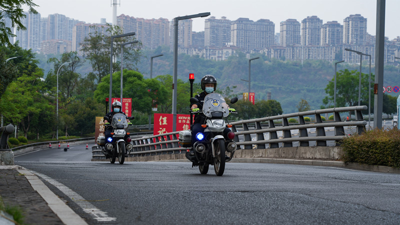 執勤中。瀘州江陽公安供圖