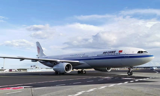 成都雙流—法蘭克福國際航線恢復執飛。雙流區委宣傳部供圖