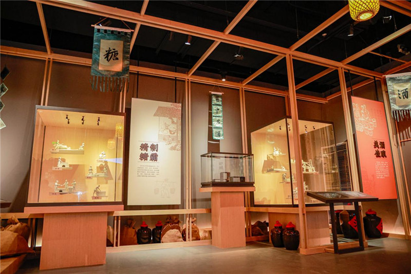 天府農耕文明主題展還原的宋代釀酒全程工藝。