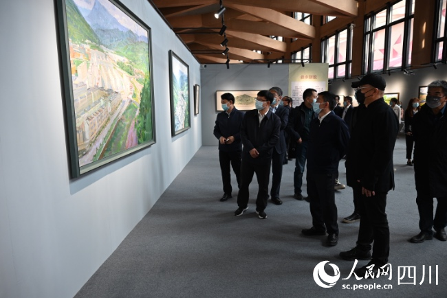 書畫展現場。宋明攝