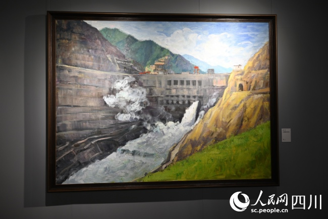 書畫展作品。宋明攝