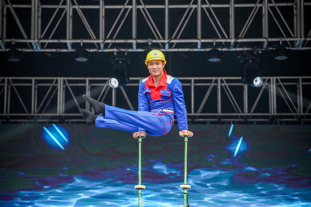 農民工朋友的精彩表演。四川人社供圖