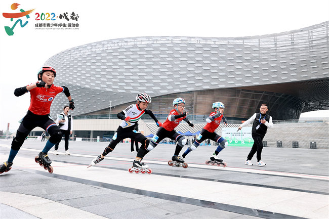 希望之星輪滑比賽現場。鳳凰山體育公園供圖