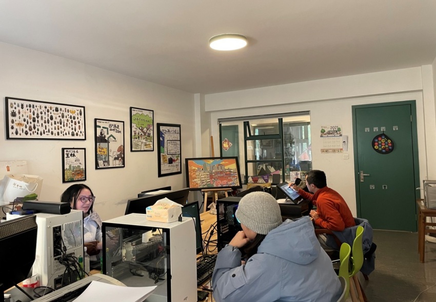 劉琥及其團隊工作現場。成都市武侯區委統戰部供圖