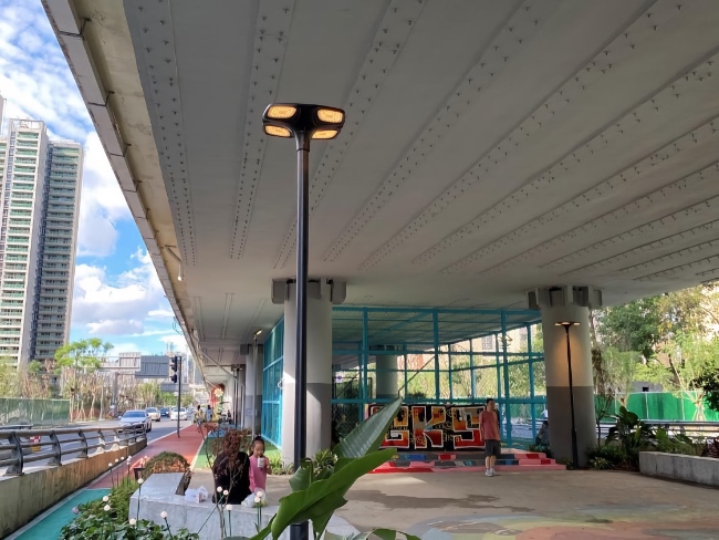 成華府青橋下運動空間。受訪者供圖