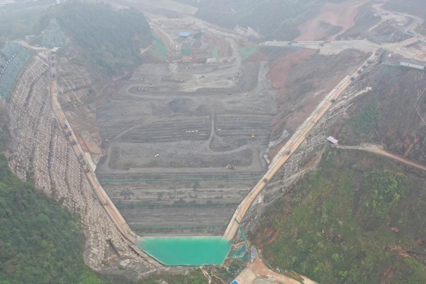 李家巖水庫施工場景。四川省水利廳供圖