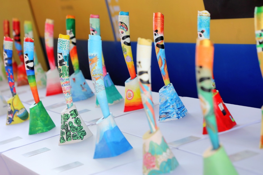 大運會火炬巡展綜合特展現場。成都大運會執委會供圖