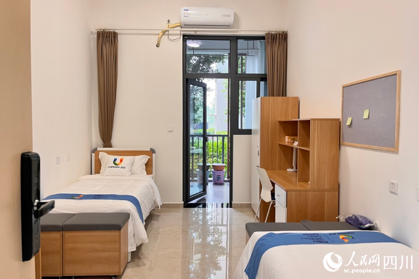 大運村運動員的樣板間。人民網 朱虹攝