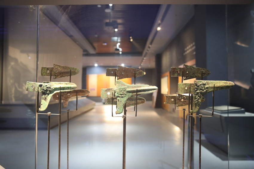 羅家壩遺址博物館內展出的部分展品。宣漢縣委宣傳部供圖