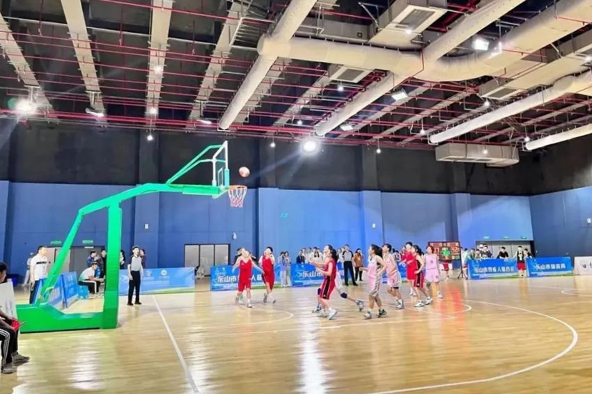 成都市聾人女子籃球隊比賽現場。成都市殘聯供圖