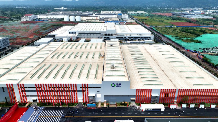 四川協鑫鋰電科技一期項目。仁壽縣委宣傳部供圖