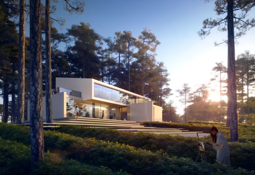 成佳首開區商務庭院效果圖。蒲江縣委宣傳部供圖