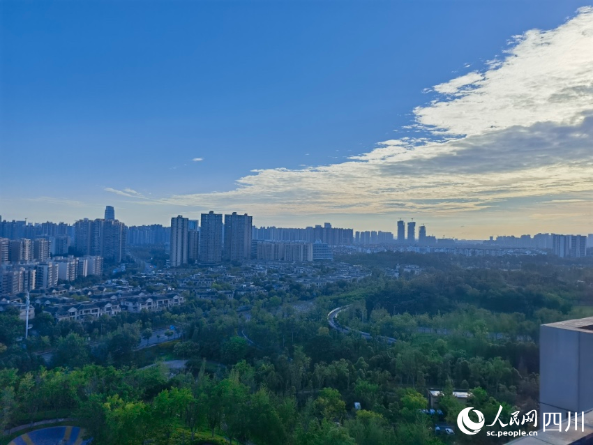 7月28日清晨的成都。劉洋攝