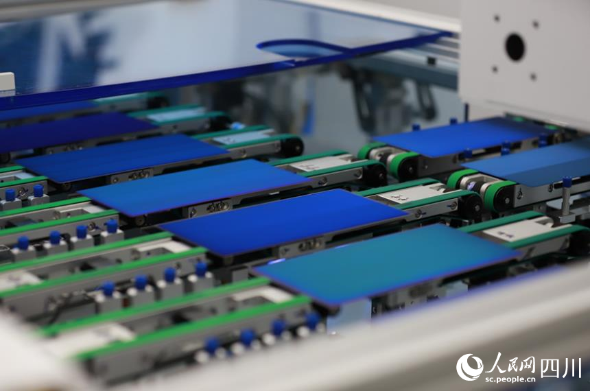 璉升光伏高效異質結電池。人民網 趙祖樂攝