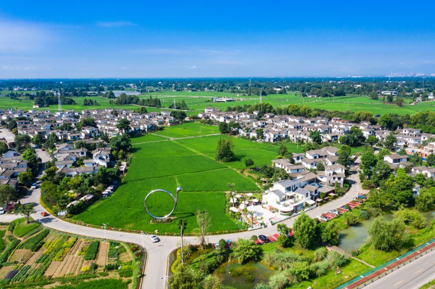 農旅融合新村—五星村。崇州市人民政府供圖