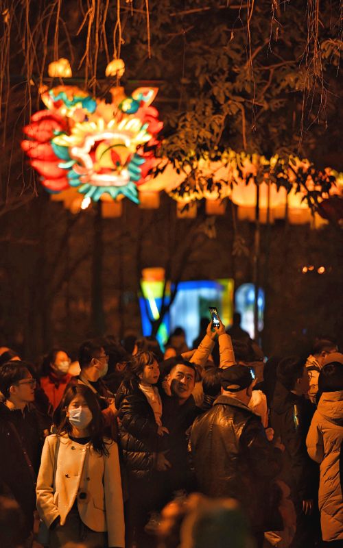 觀眾游園觀燈。成都武侯祠博物館供圖