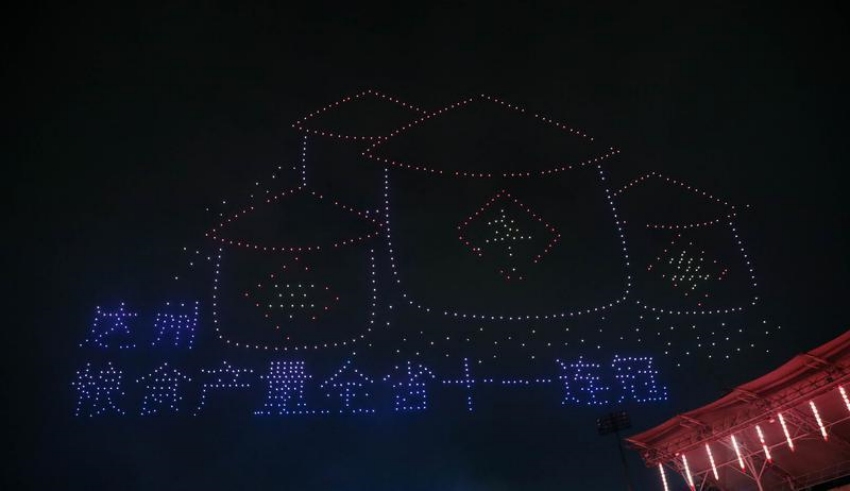 無人機表演。達州市委宣傳部供圖