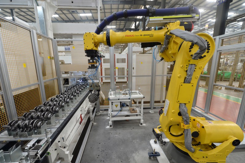 內江金鴻曲軸生產線。王斌攝