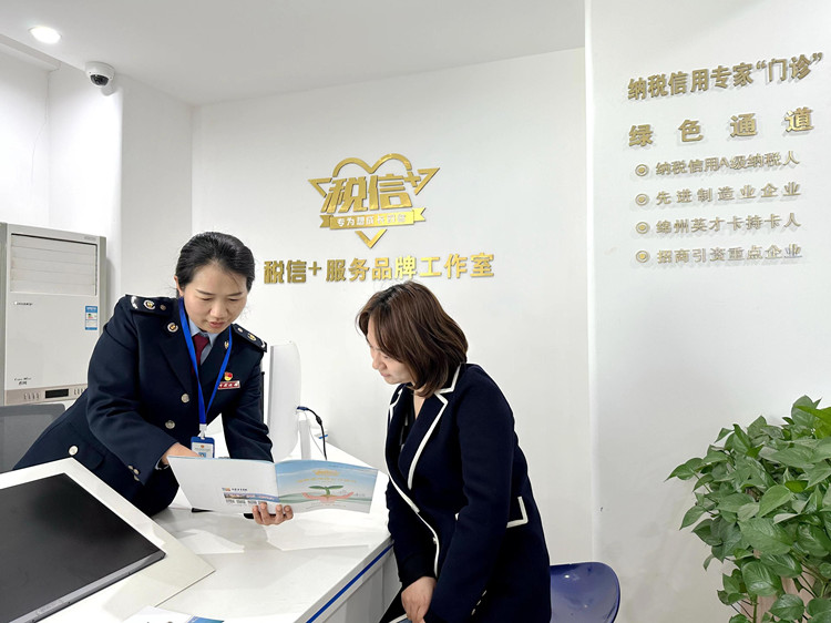 稅務干部為納稅人繳費人辦理業務。四川省稅務局供圖