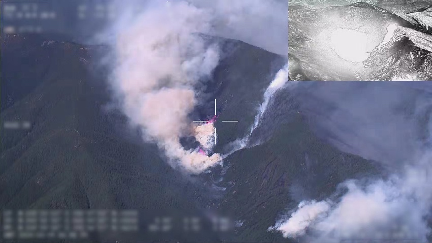 無人機實時畫面傳送至前后方指揮部。四川省應急管理廳供圖