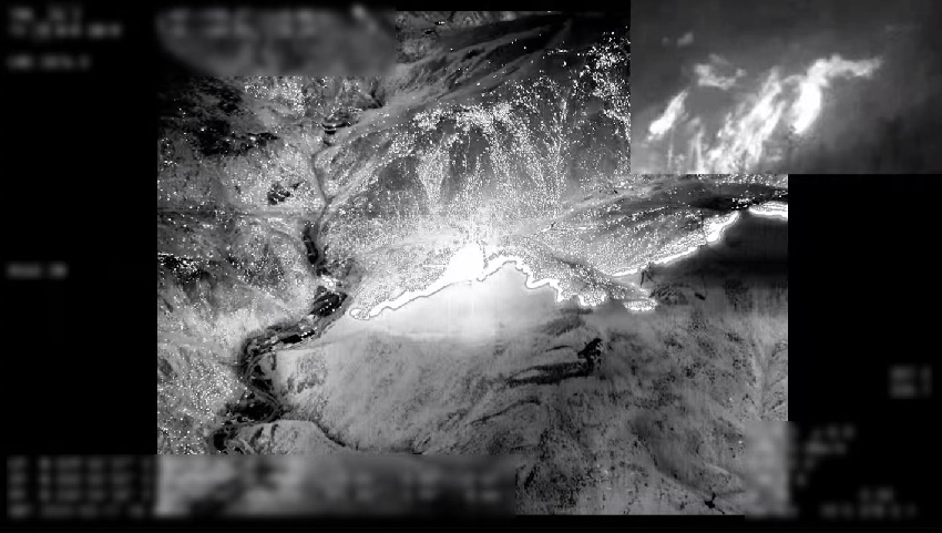 無人機實時畫面傳送至前后方指揮部。四川省應急管理廳供圖