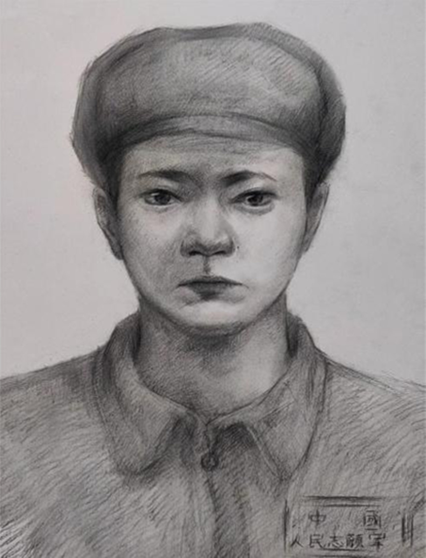 劉志貴烈士畫像。王茜攝