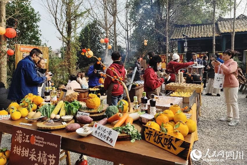 “2024成都蒲江柑甜采摘節”活動現場。人民網記者朱虹攝