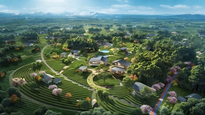 成都（蒲江）國際田園生態商務區效果圖。蒲江縣委宣傳部供圖