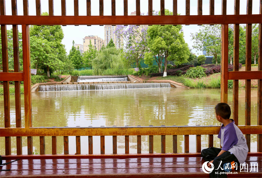 窗外風光難兼顧，眼前流水可忘俗。人民網記者 劉海天攝