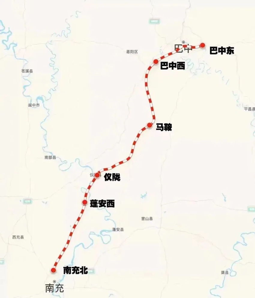 巴南高鐵線路圖。中鐵成都局集團有限公司供圖.jpg