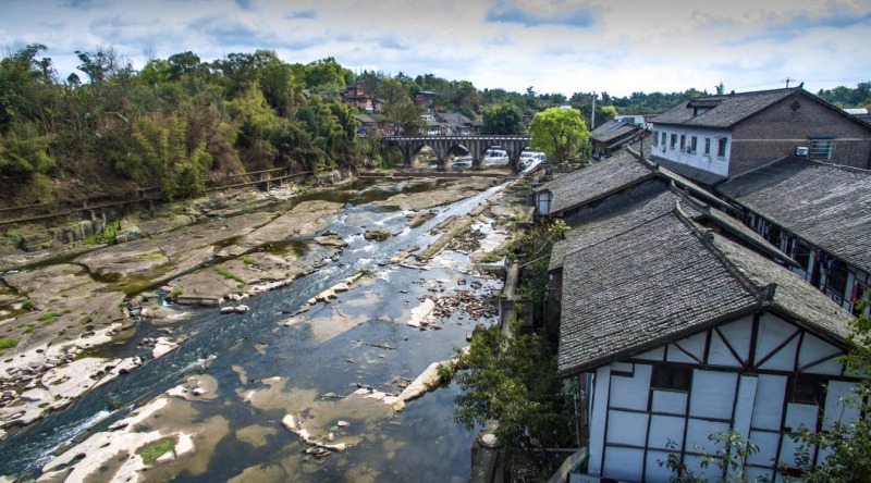 中國歷史文化名鎮——艾葉古鎮。貢井區委宣傳部供圖
