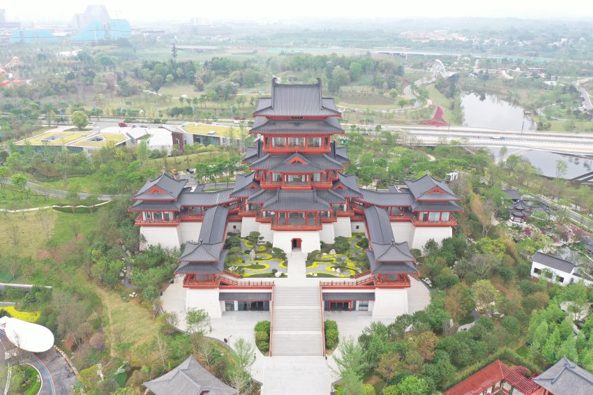 2024成都世園會主會場最高建筑錦云樓。中國五冶集團供圖