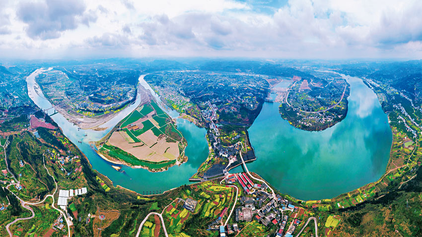 高坪美景——“天下第一曲流”。高坪區委宣傳部供圖