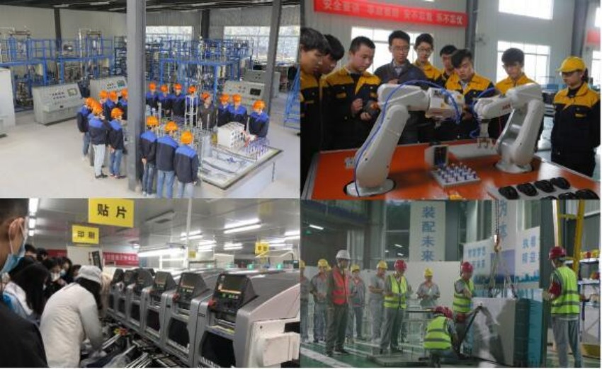 廣安職業技術學院與廣安誠信化工、重慶廣數機器人等企業深度產教融合，共建校內外生產性實訓基地。廣安職業技術學院供圖