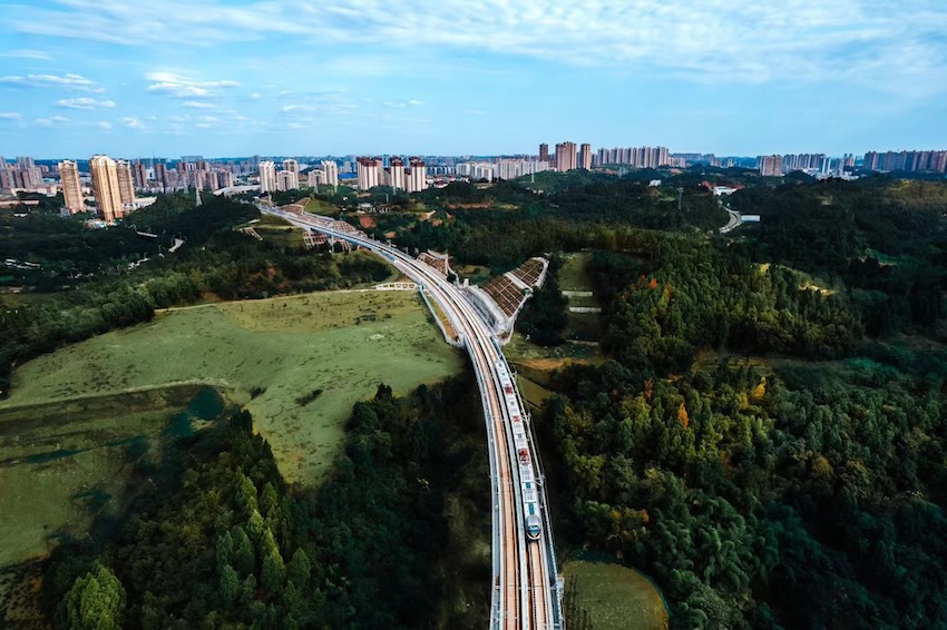 軌道交通資陽線。成都軌道集團供圖