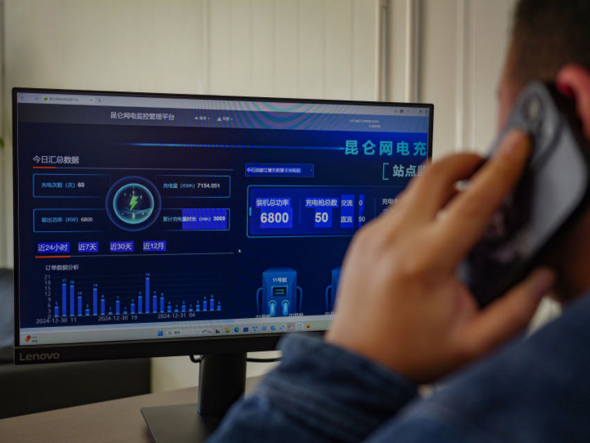 操作人員可以通過實時監控了解當天的充電數據。曾宇攝