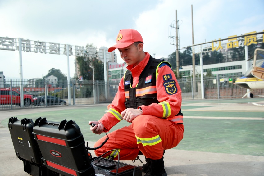 攀枝花市地震救援應急通信聯合演練現場。攀枝花市消防救援支隊供圖