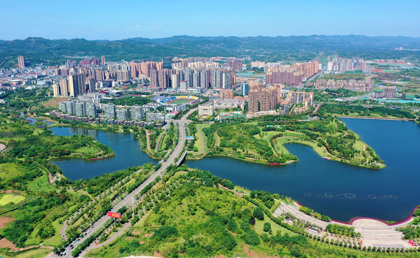 仁壽城市濕地公園。仁壽縣委宣傳部供圖