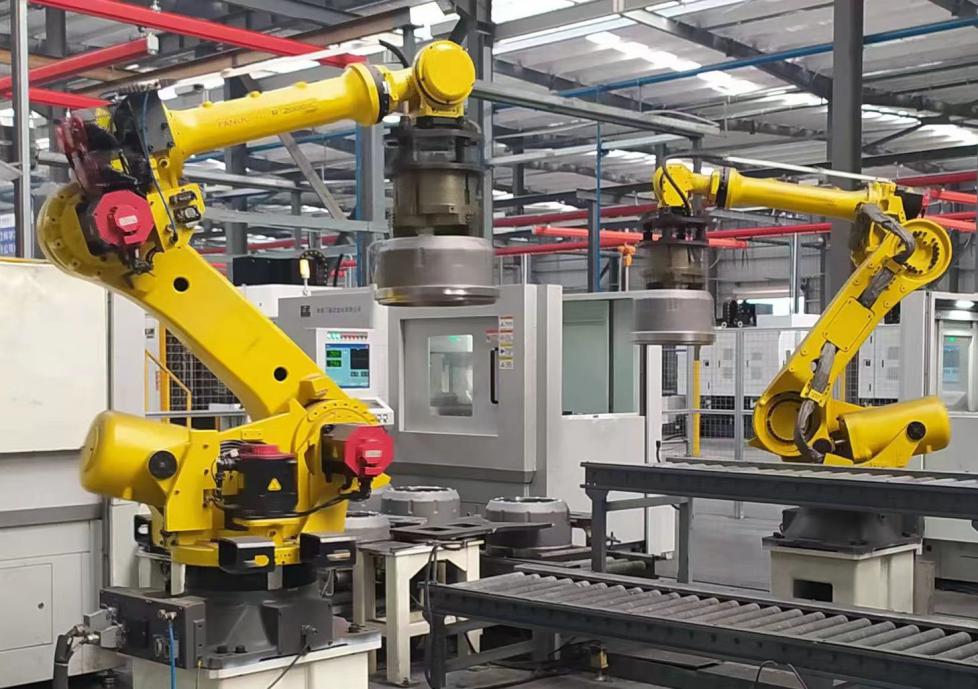 贏信通匯制動鼓機器人加工（機加車間） 工業 名山區融媒體中心供圖