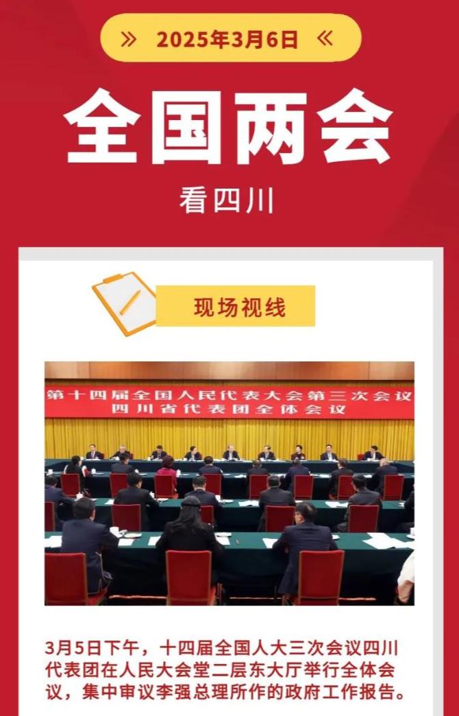 四川代表團舉行全體會議 集中審議政府工作報告