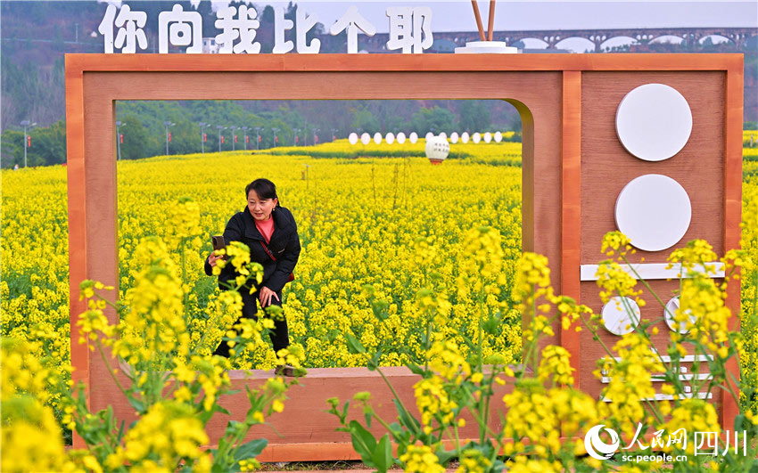 黃金臺上兩相搭。人民網記者 劉海天攝