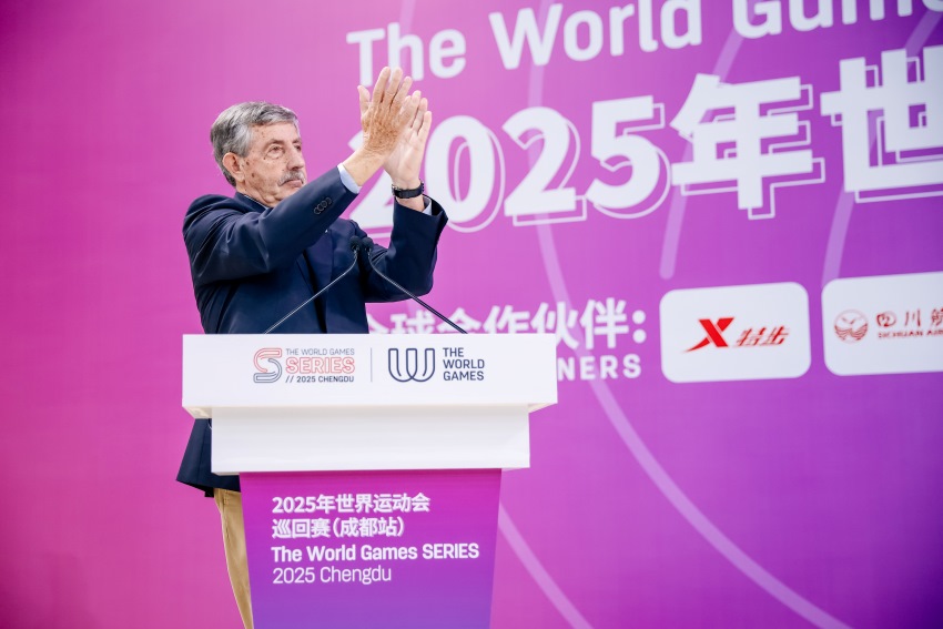 國際世界運動會協會（IWGA）主席何塞·佩魯雷納。主辦方供圖