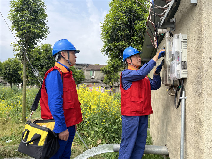 4月10日，國網成都供電公司黨委組織黨員服務隊到彭州市葛仙山鎮楠楊村，為農戶的排灌機井開展用電檢查，消除安全隱患。國網成都供電公司供圖
