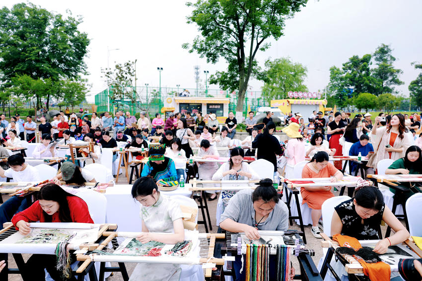 安靖國際刺繡藝術周活動現場。受訪者供圖