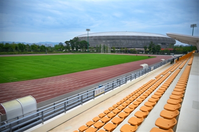 東安湖體育公園的室外田徑場將承擔世運會無人機競速項目