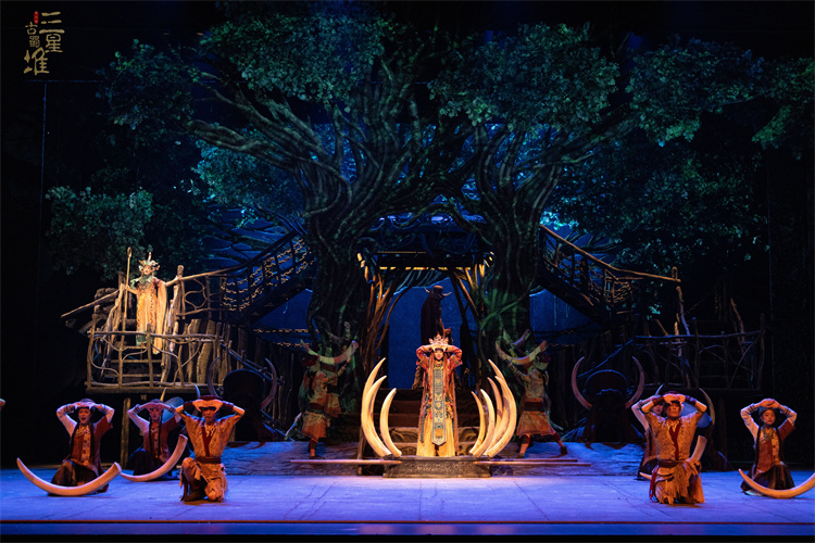 《古蜀·三星堆》演出現場。陳靜供圖